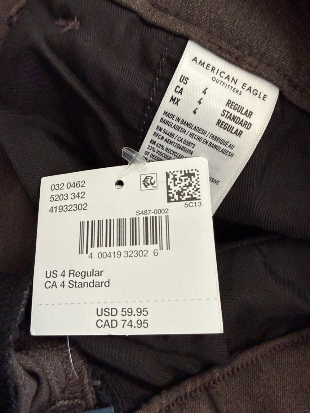 American Eagle Outfitters Brown high rise Wide-Leg Trousers NWT - Picture 7 of 7